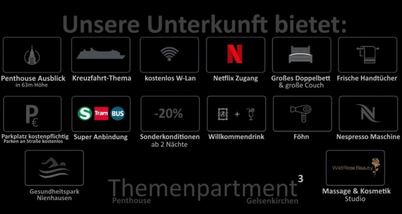 Appartement Themenpartment Himmel Und Mehr Penthouse à Gelsenkirchen Extérieur photo